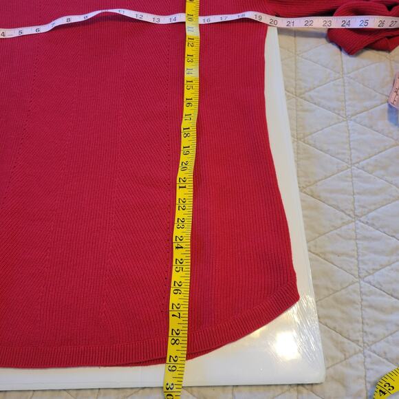 Talbots Festive Season Sweater Womens M Red Texture Cashmere Blend Winter Party - Picture 8 of 8